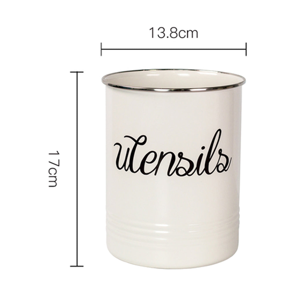 Kitchen Utensil Container Jar Kitchen Cooking Tools Storage Tabletop Decor White