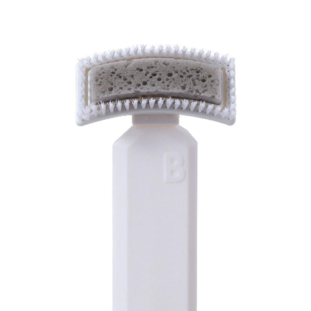 Cleaning Brush Sink Desktop Soap Dispensing Brush Sponge for Kitchen White