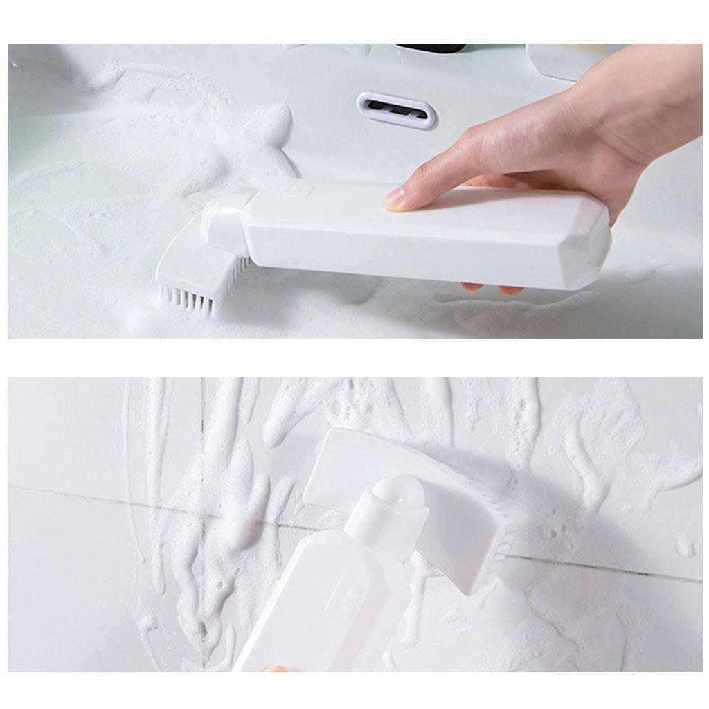 Cleaning Brush Sink Desktop Soap Dispensing Brush Sponge for Kitchen White