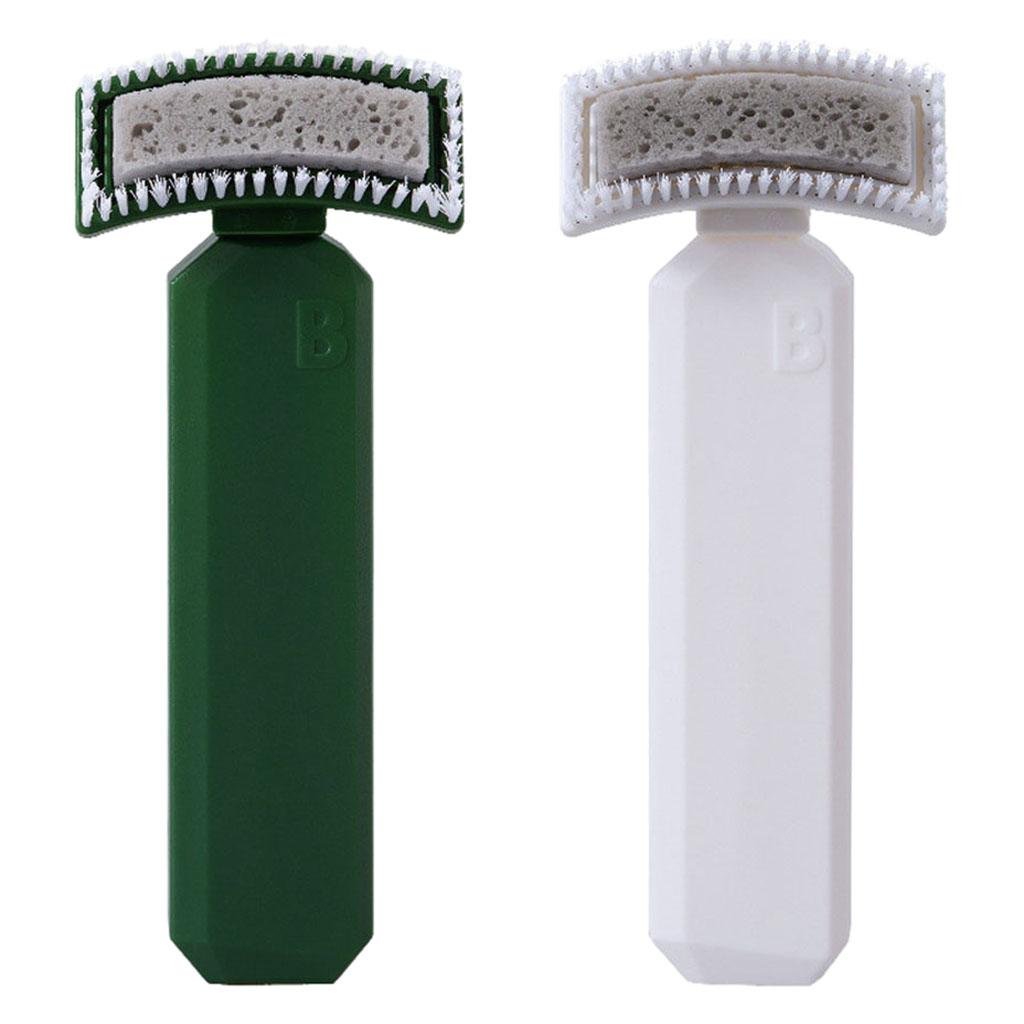 Cleaning Brush Sink Desktop Soap Dispensing Brush Sponge for Kitchen White