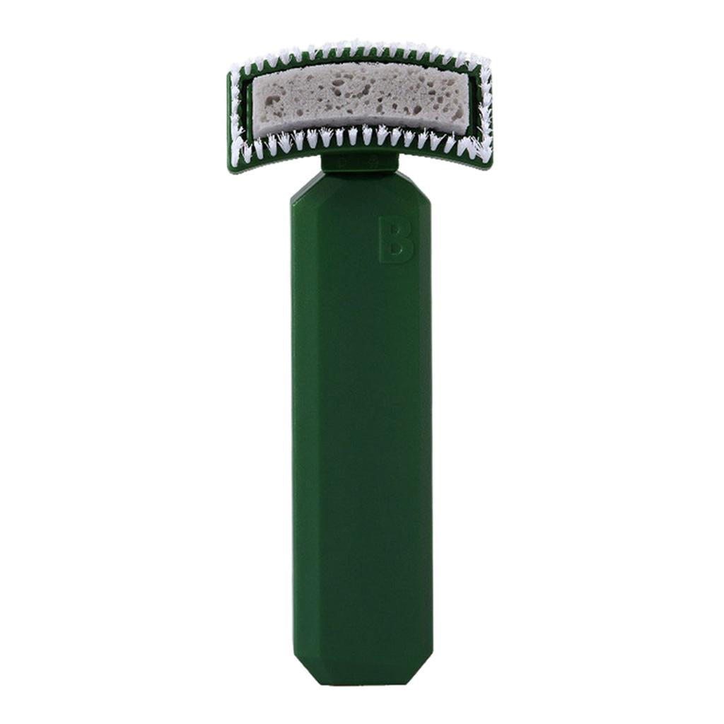 Cleaning Brush Sink Desktop Soap Dispensing Brush Sponge for Kitchen Green