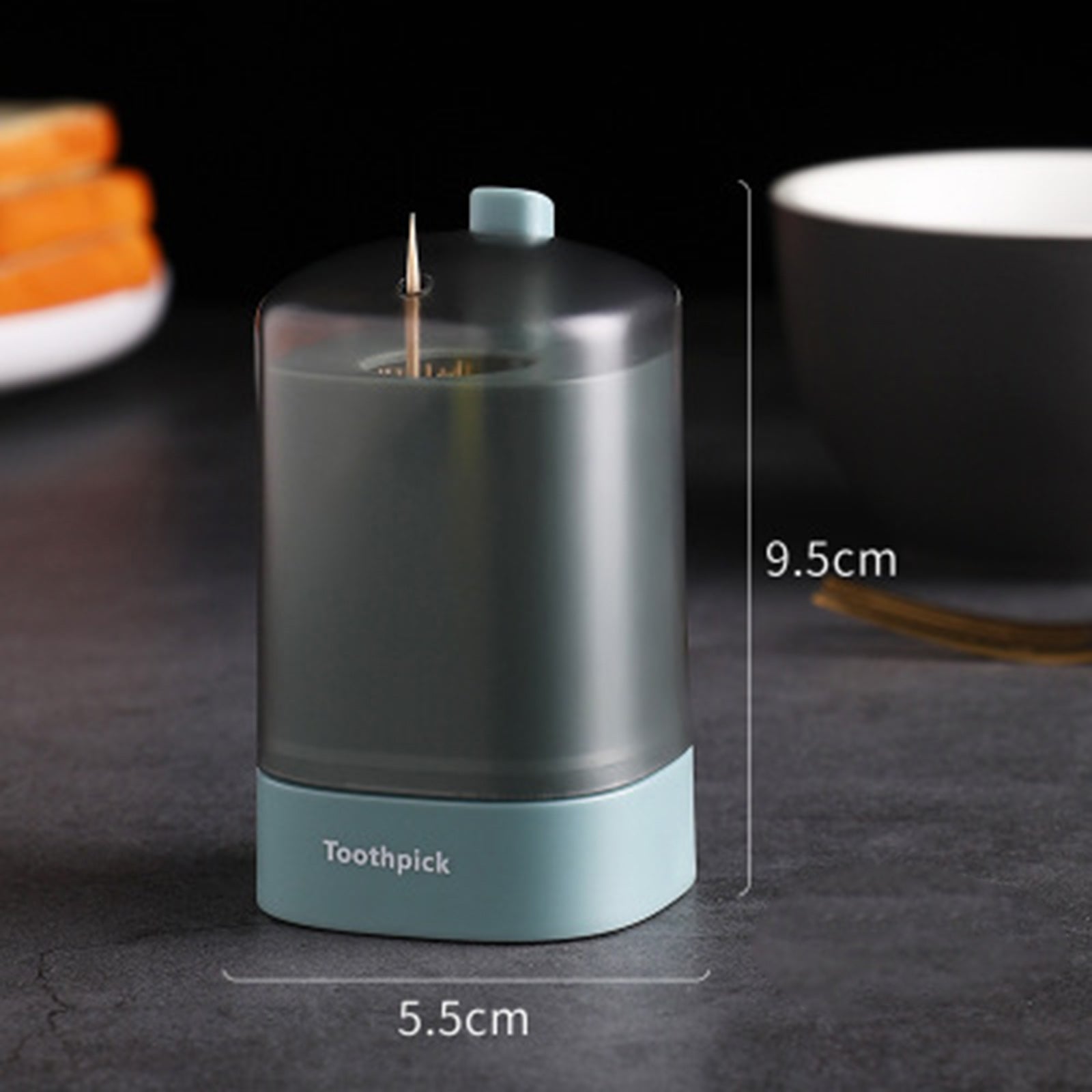 Automatic Pops-up Toothpick Holder Container Portable Toothpick Dispenser Green
