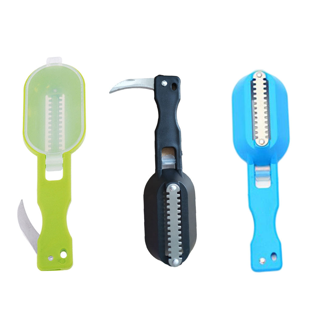Multifuntion Practical Fish Scaler Brush Easily Remove Scraper Easily Remove Blue