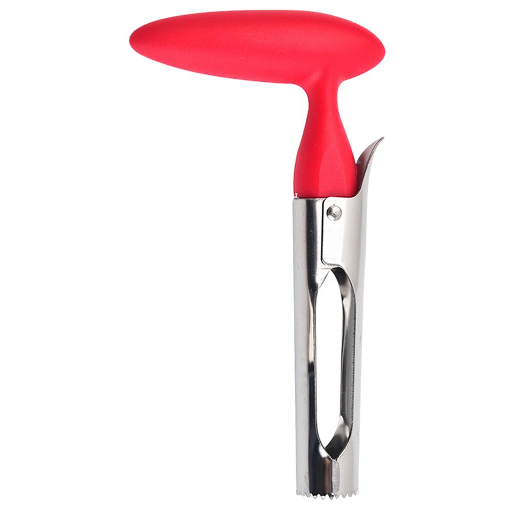 Apple Corer Tools Spiral Gadgets Easy to use for Bell Peppers Veggie Pears red