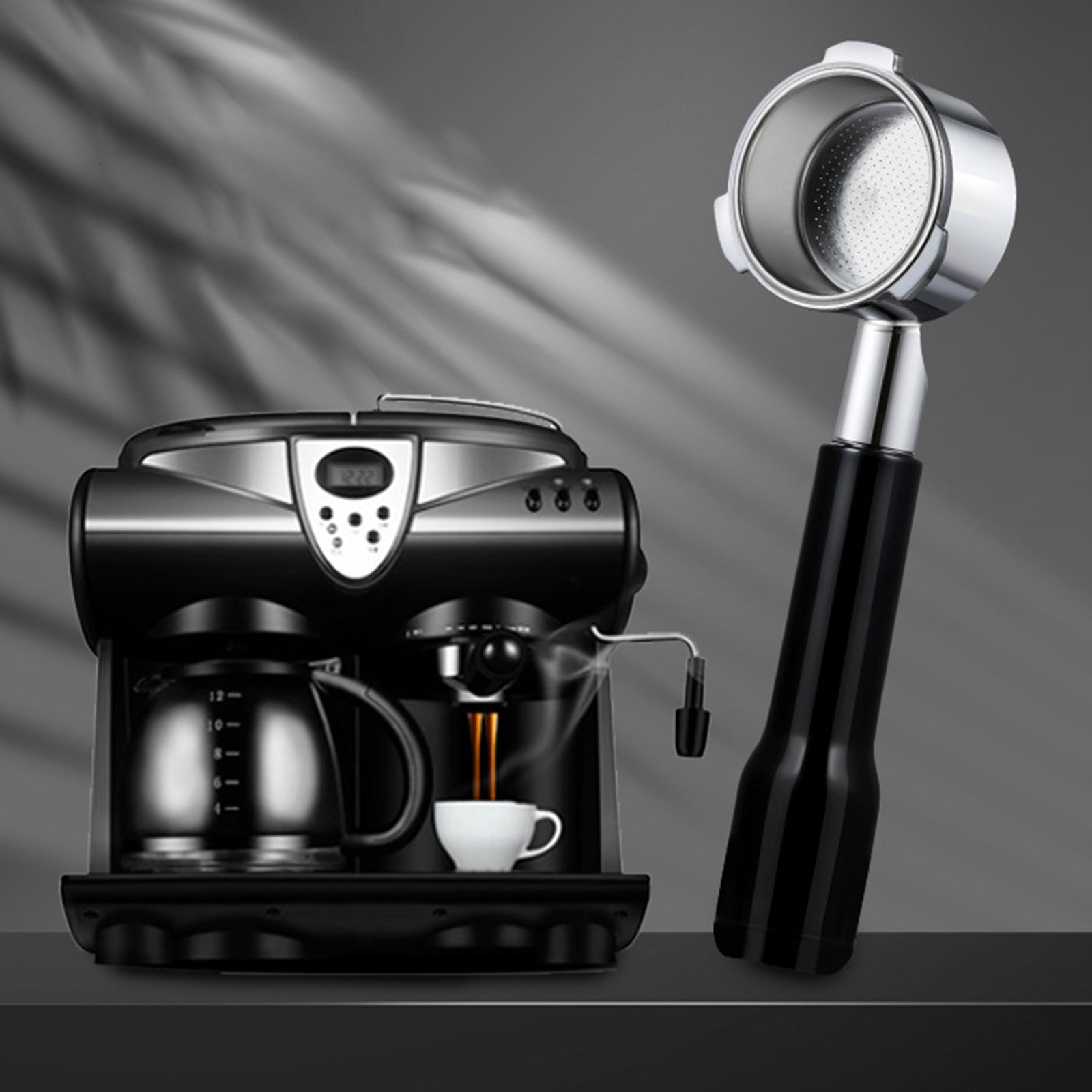 Coffee Portafilter Fine Hole for KF6001 KF7001 CM421 Black Rosewood
