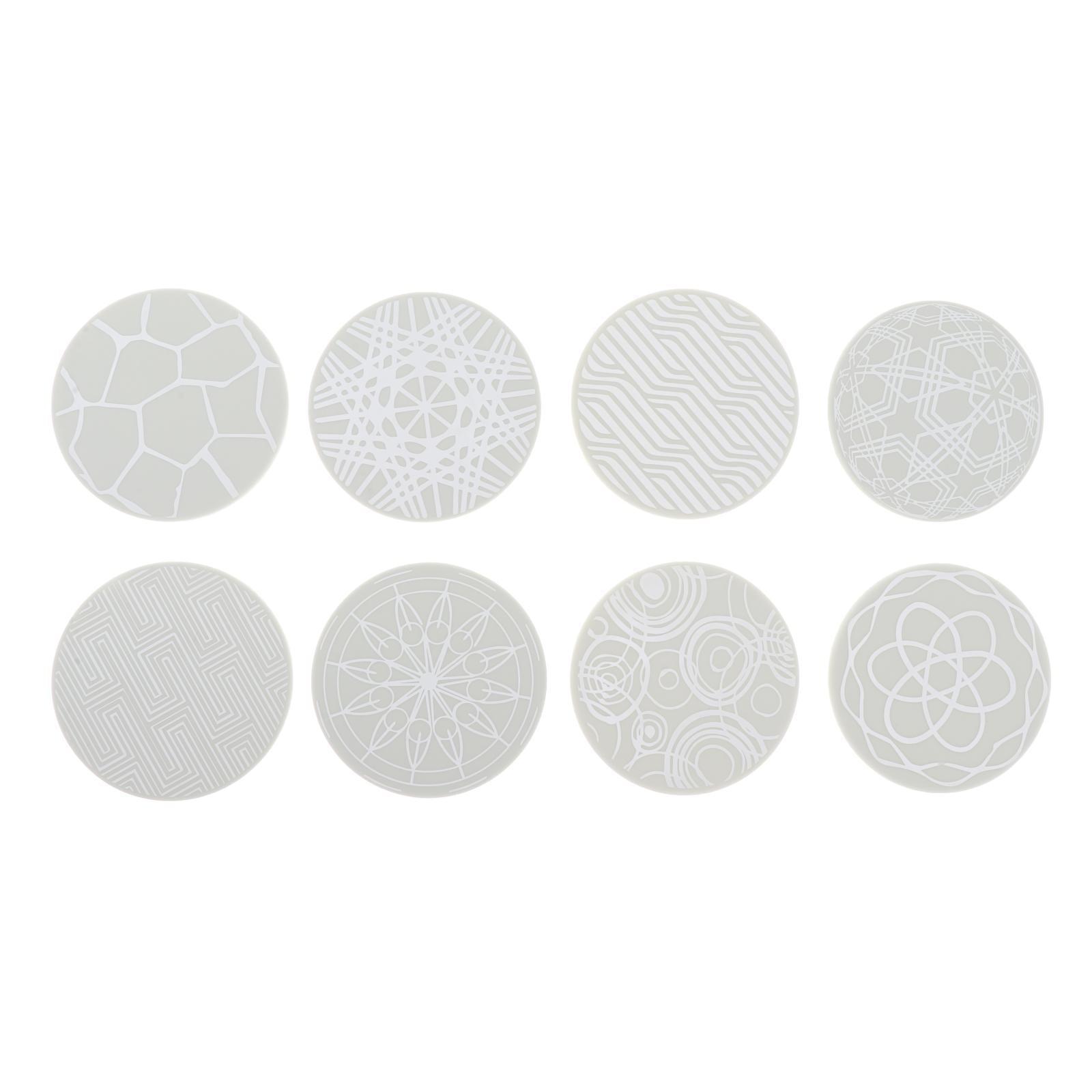 8 Pack of Silicone Cup Mat with Holder Non-Slip for Office Hot/Cold Drinks