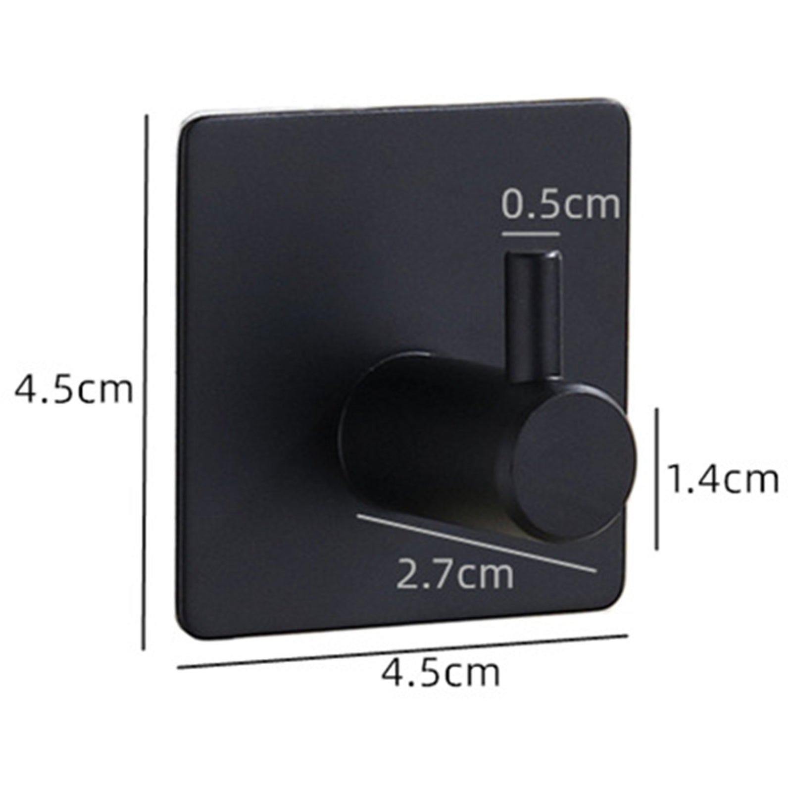 304Stainless steel hook strong adhesive door rear coat hook 14-1-S Black