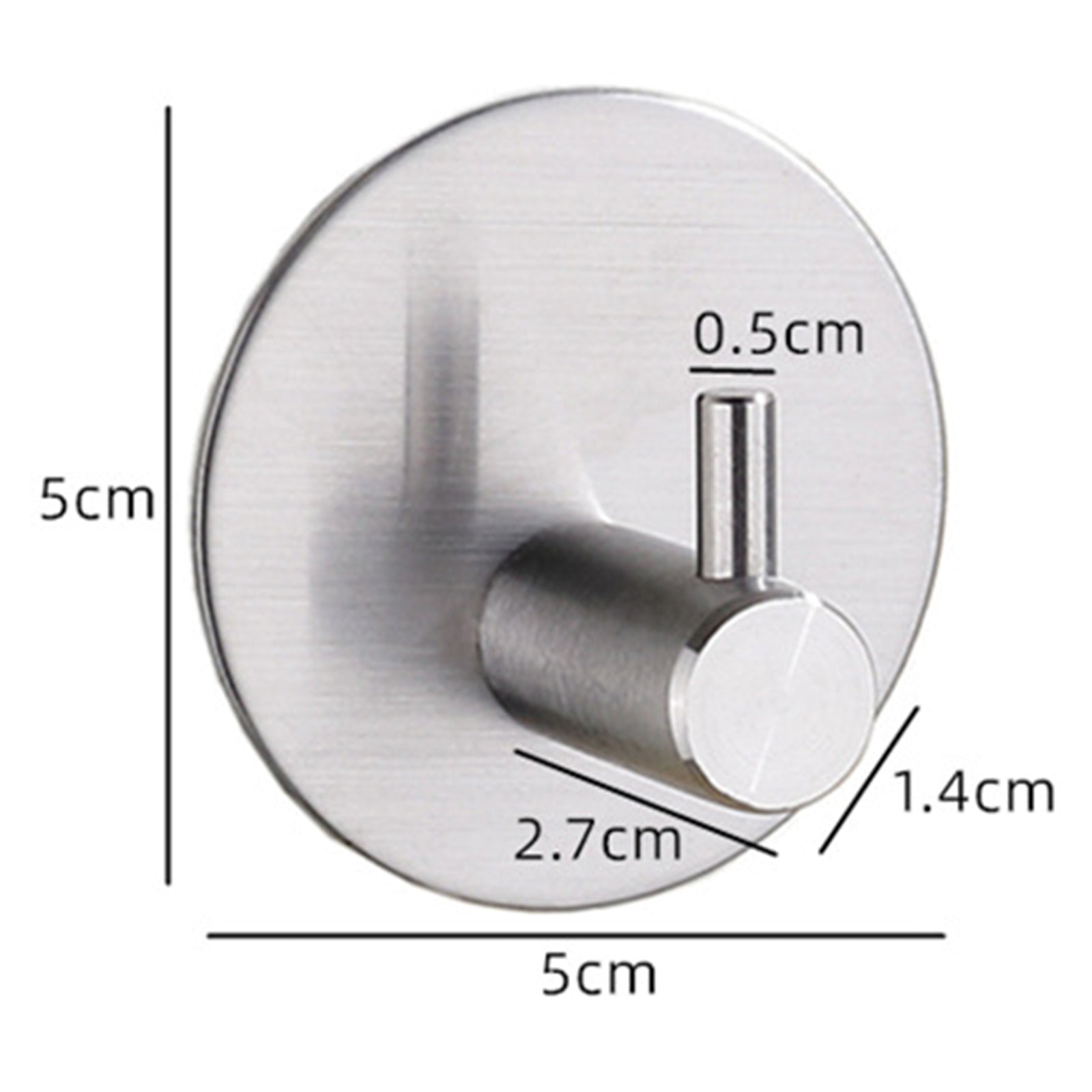 304Stainless steel hook strong adhesive door rear coat hook 14-1-R-W Sliver