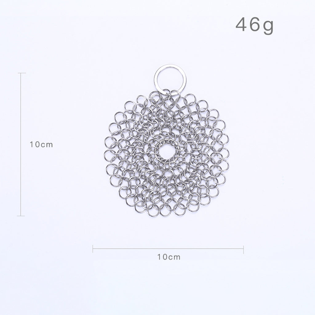 Chainmail Cleaner Ceramic Wide Applications Stainless Steel for Household 4x4 inch Round