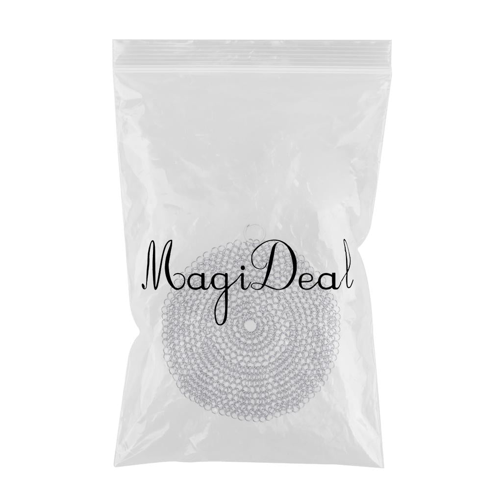Chainmail Cleaner Ceramic Wide Applications Stainless Steel for Household 8x8 inch Round
