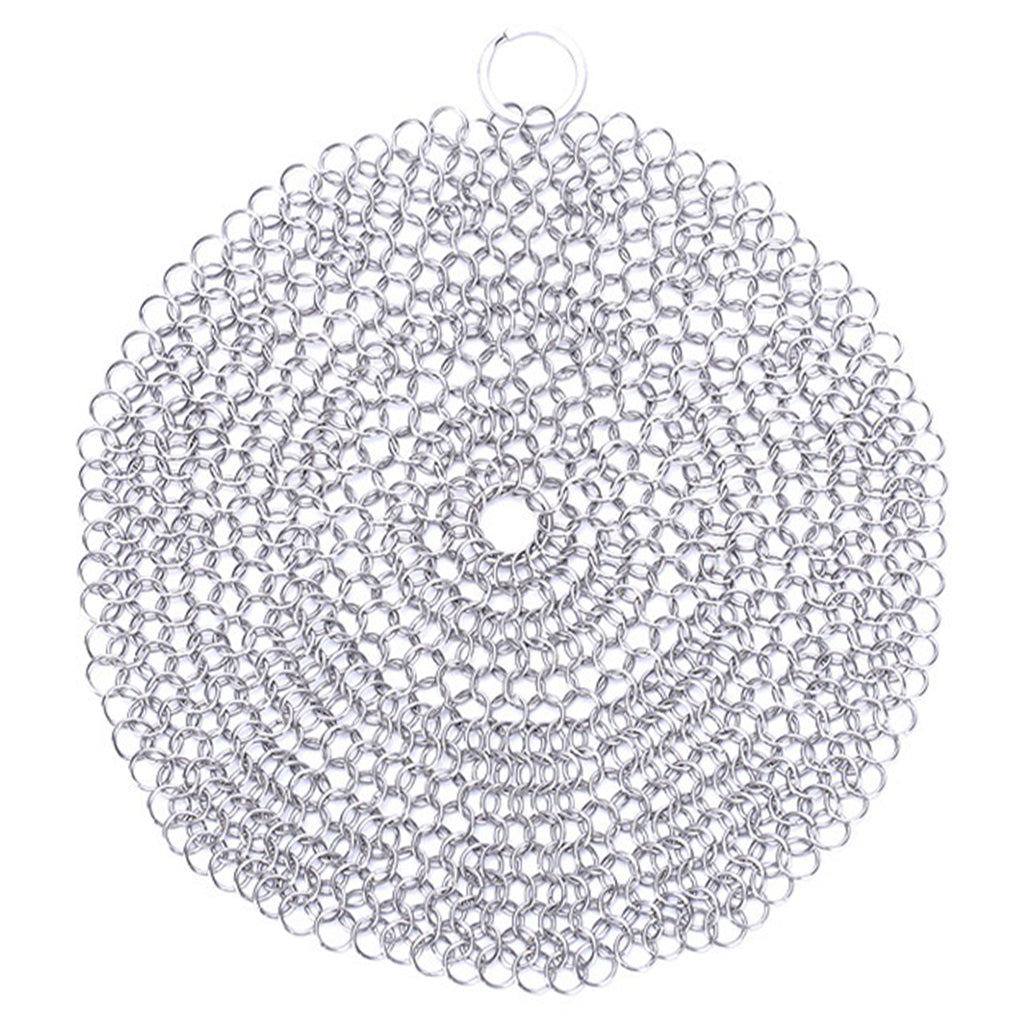 Chainmail Cleaner Ceramic Wide Applications Stainless Steel for Household 8x8 inch Round