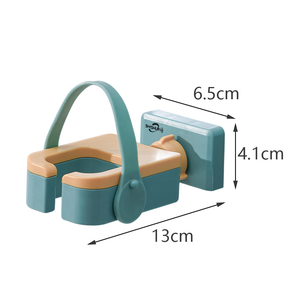 Hair Dryer Rack Portable Punch-Free Blow Dryer Storage for Bathroom Green