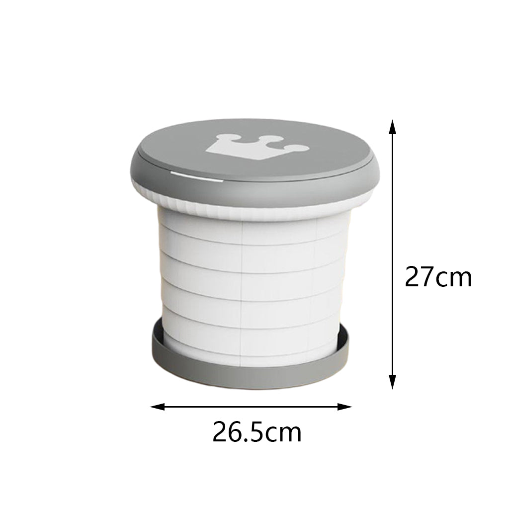 Cute Portable Folding Toilet Washable for Child Non-Slip Strip Design Park Gray