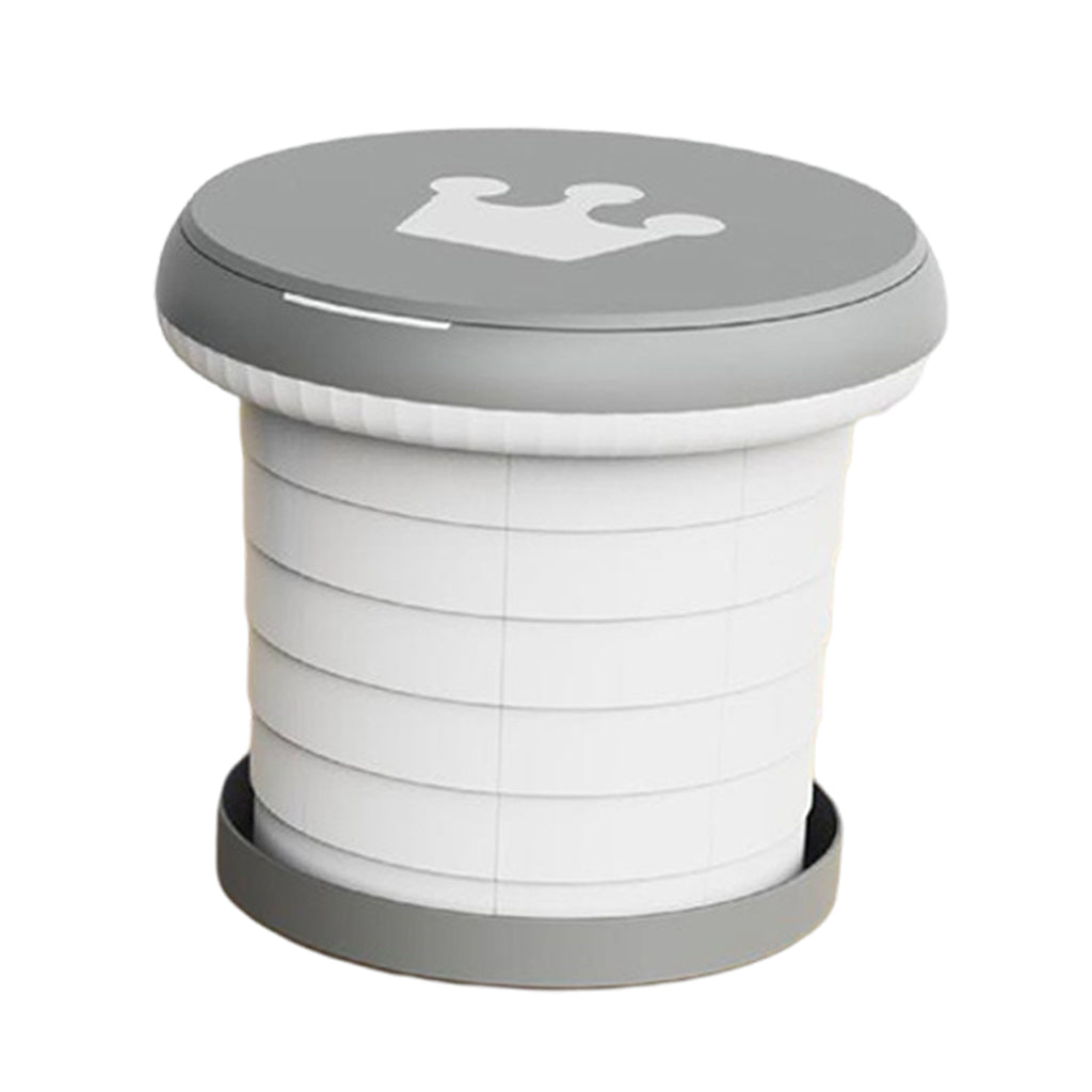 Cute Portable Folding Toilet Washable for Child Non-Slip Strip Design Park Gray