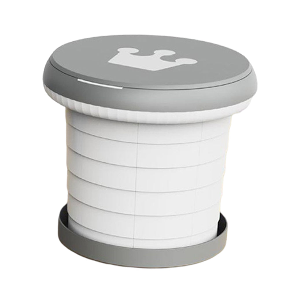 Cute Portable Folding Toilet Washable for Child Non-Slip Strip Design Park Gray
