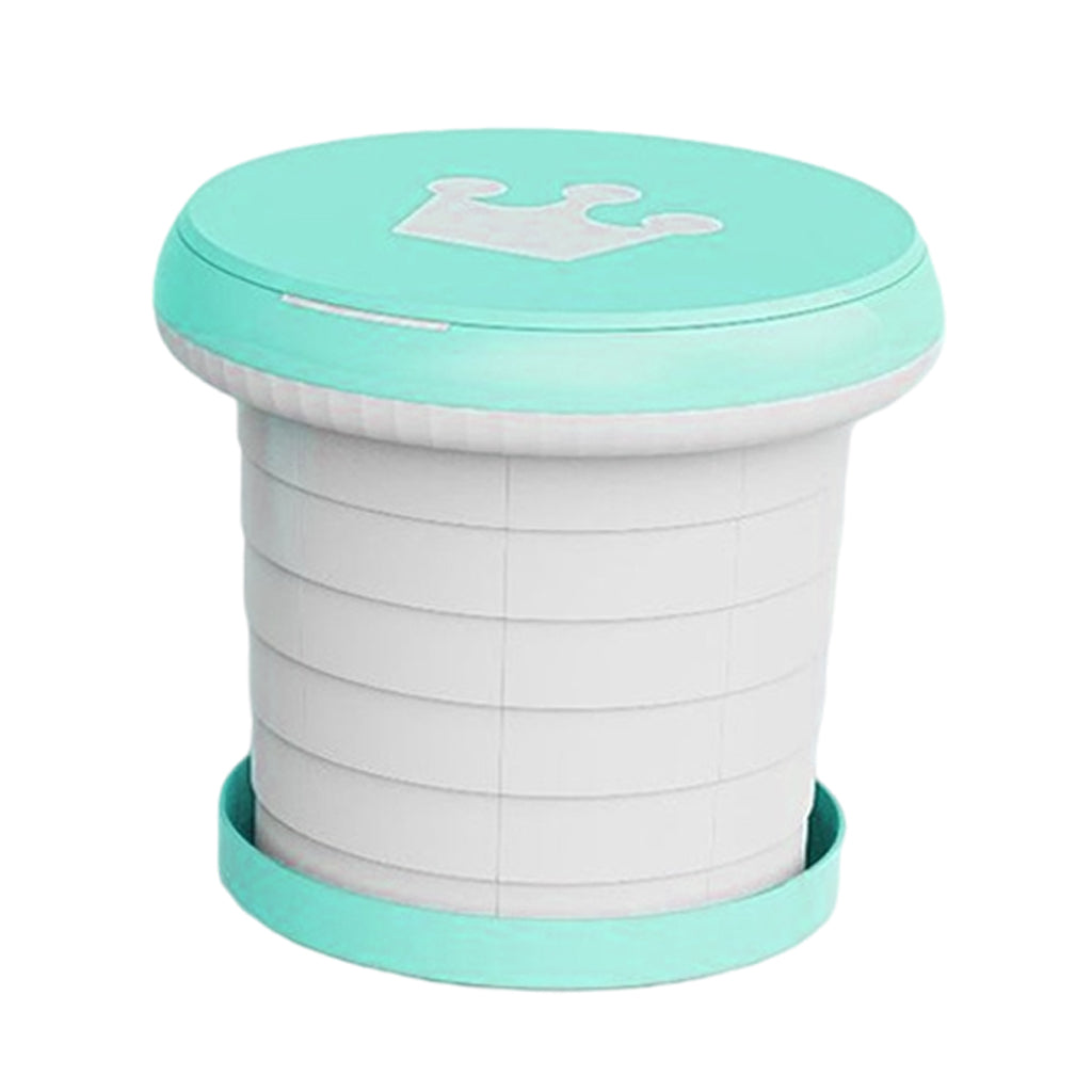Cute Portable Folding Toilet Washable for Child Non-Slip Strip Design Park Green