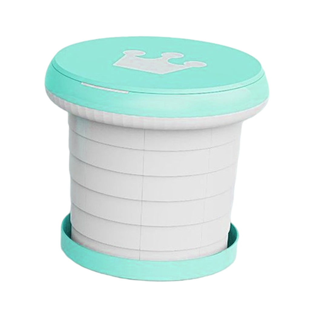 Cute Portable Folding Toilet Washable for Child Non-Slip Strip Design Park Green