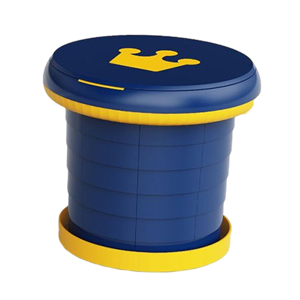 Cute Portable Folding Toilet Washable for Child Non-Slip Strip Design Park Blue