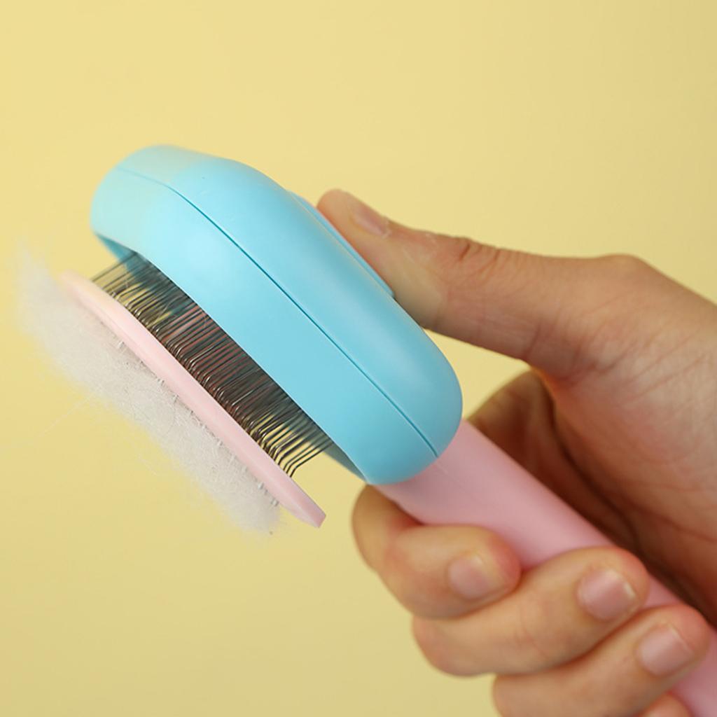 Pet Grooming Brush Easily Cleaning Undercoat Tangled Gm Dogs blue pink
