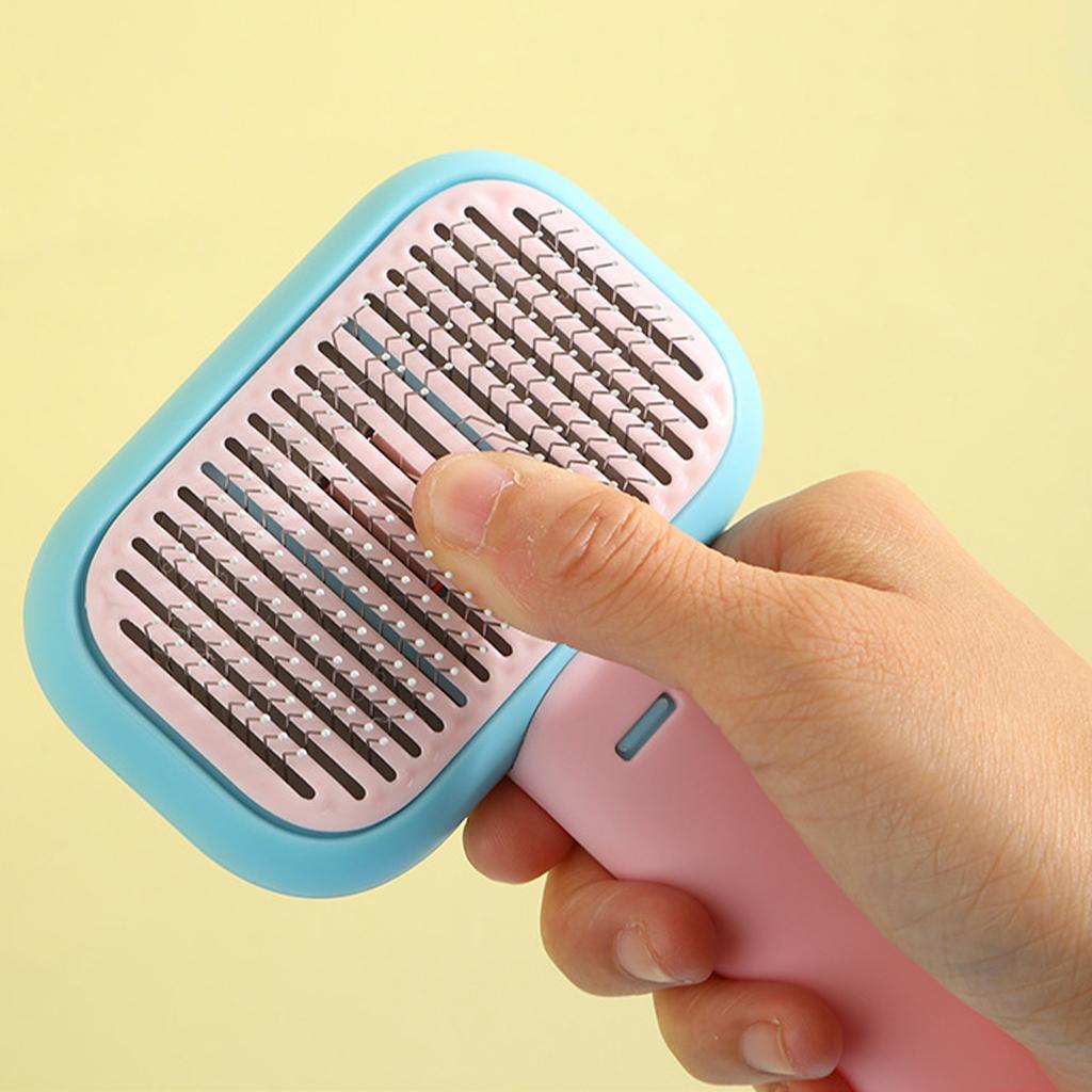 Pet Grooming Brush Easily Cleaning Undercoat Tangled Gm Dogs blue pink