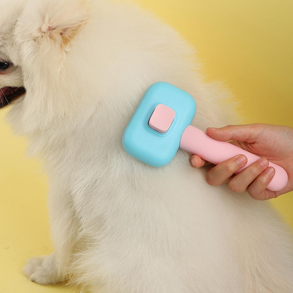 Pet Grooming Brush Easily Cleaning Undercoat Tangled Gm Dogs blue pink