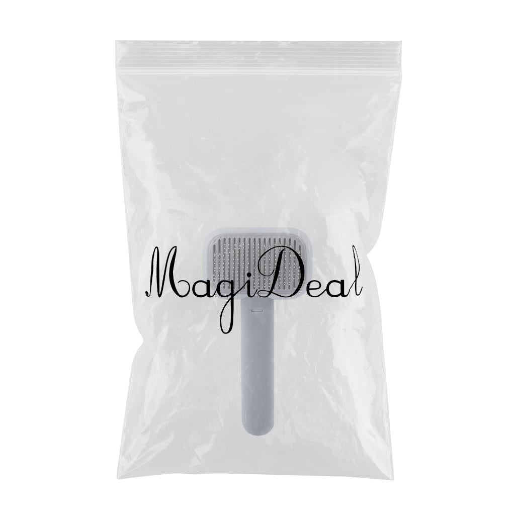 Pet Grooming Brush Easily Cleaning Undercoat Tangled Gm Dogs gray white