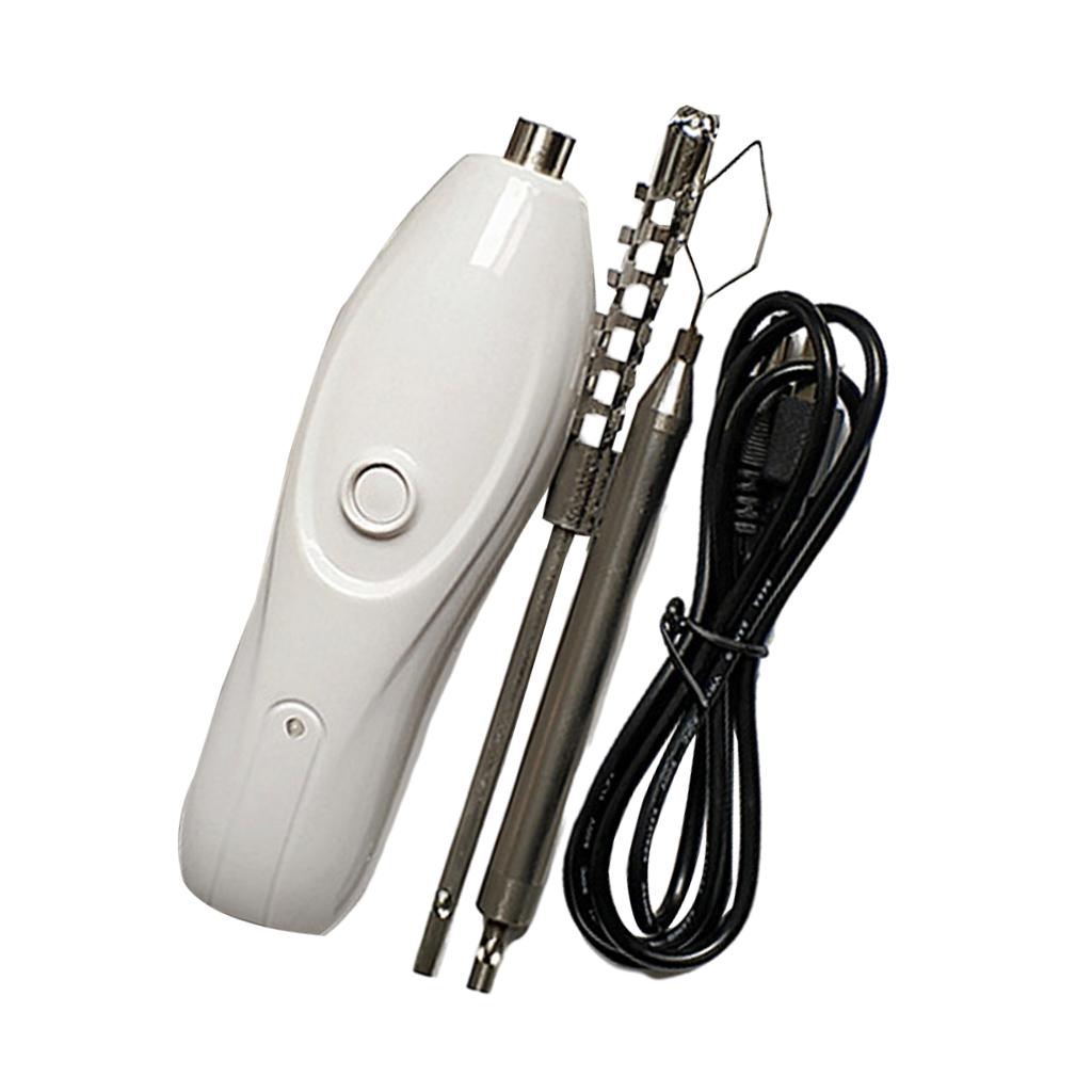 Electric Vegetable Corer Tool Portable White for Kitchen Carving Cucumber