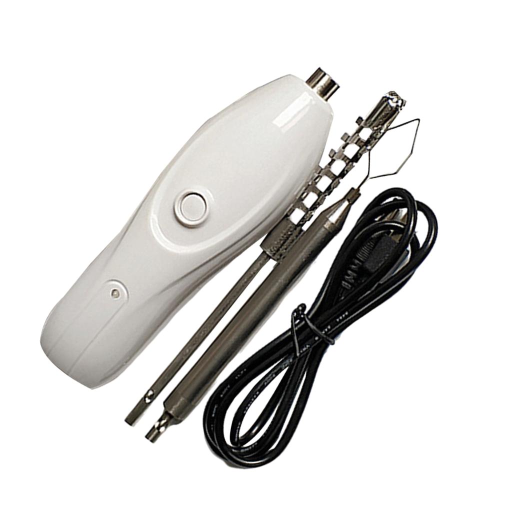 Electric Vegetable Corer Tool Portable White for Kitchen Carving Cucumber
