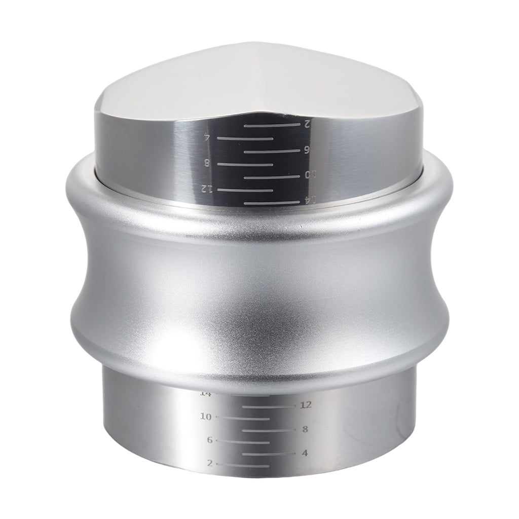 Alloy Coffee Distributor Leveler Adjustable Depth Coffee Tamper Silver 51mm