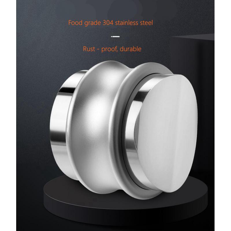 Alloy Coffee Distributor Leveler Adjustable Depth Coffee Tamper Silver 51mm