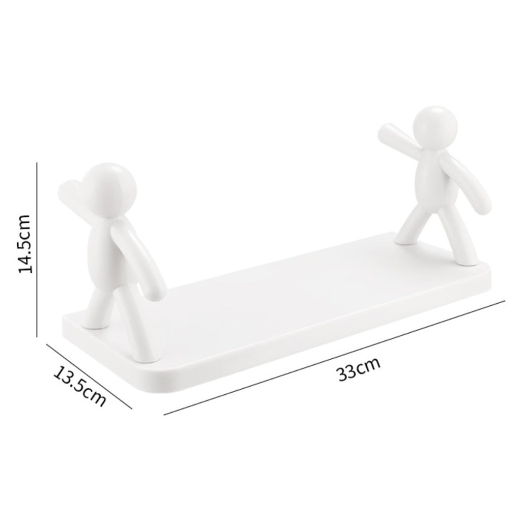 Self Adhesivecute Floating Shelves Wall Shelf for Kitchen Bathroom Entryway white