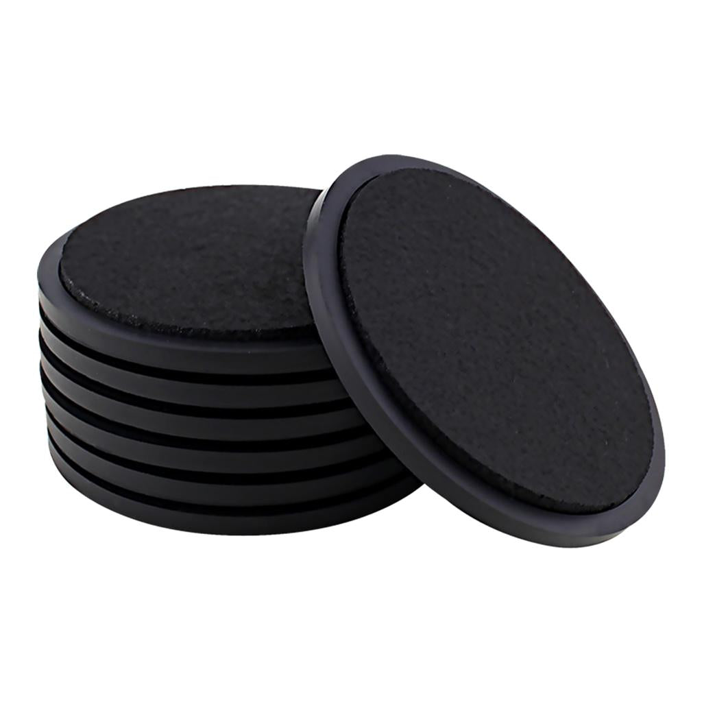 Absorbent Coasters 6Pcs Tabletop Drinking Heatproof for Resistant Kitchen Black