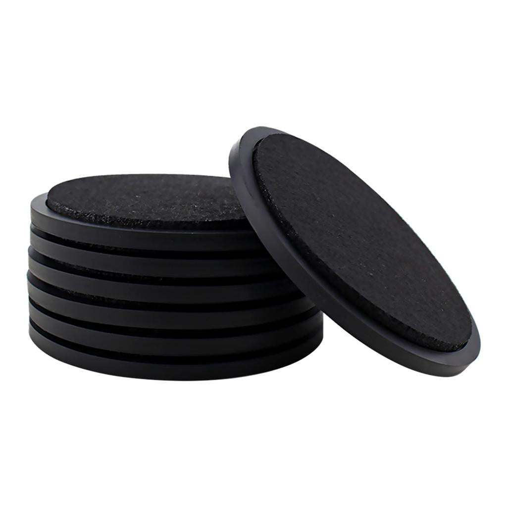 Absorbent Coasters 6Pcs Tabletop Drinking Heatproof for Resistant Kitchen Black