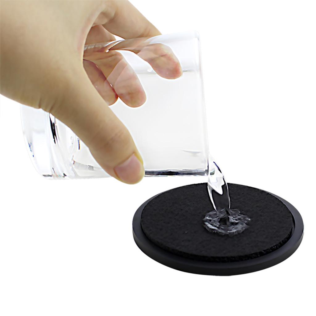 Absorbent Coasters 6Pcs Tabletop Drinking Heatproof for Resistant Kitchen Black
