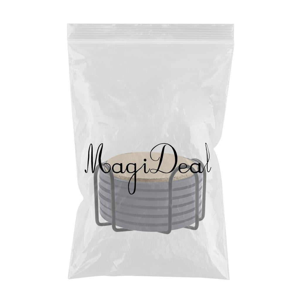 Absorbent Coasters 6Pcs Tabletop Drinking Heatproof for Resistant Kitchen Grey
