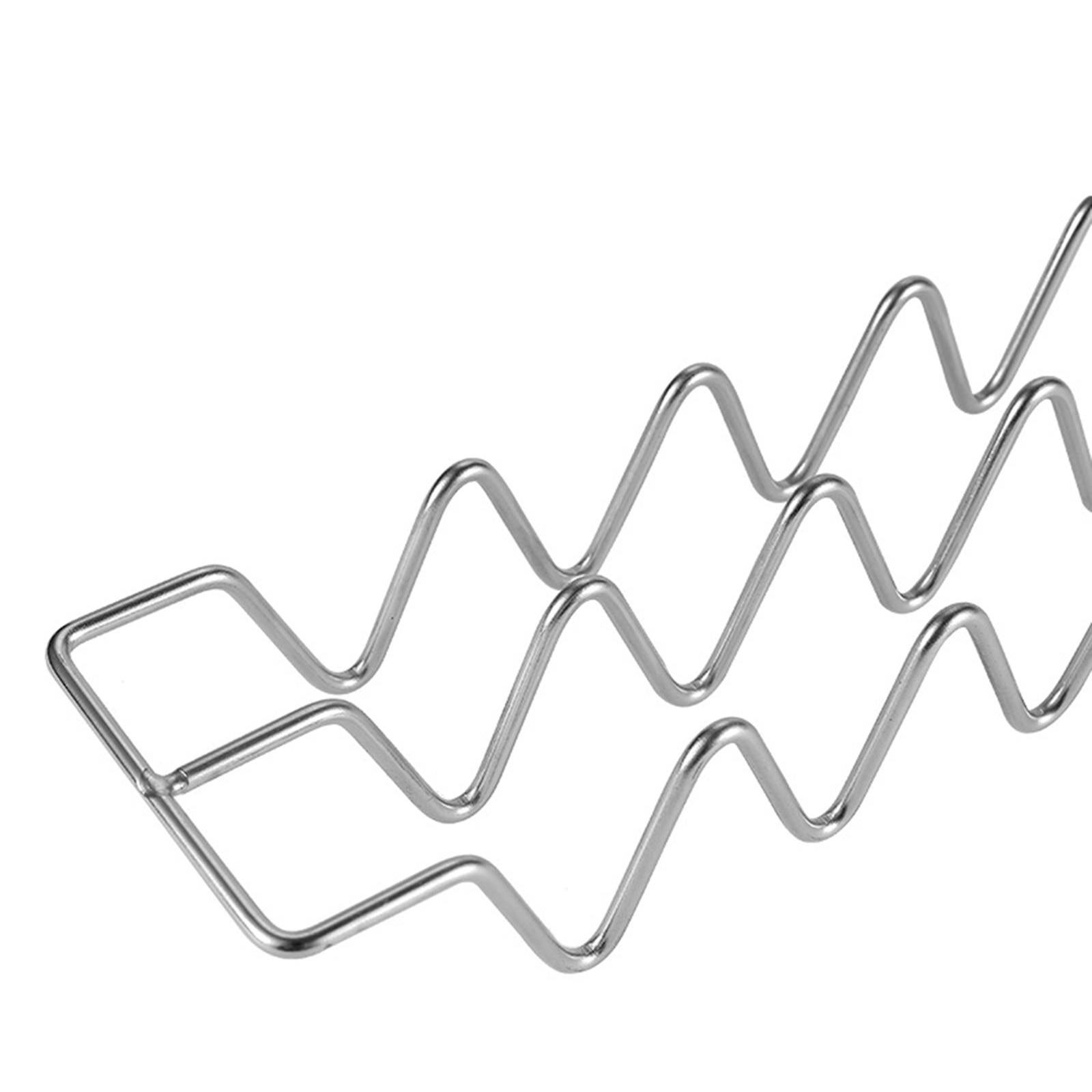 Stainless Steel Taco Holder Tortilla Stand Burrito Tray Shell Rack w/Handles