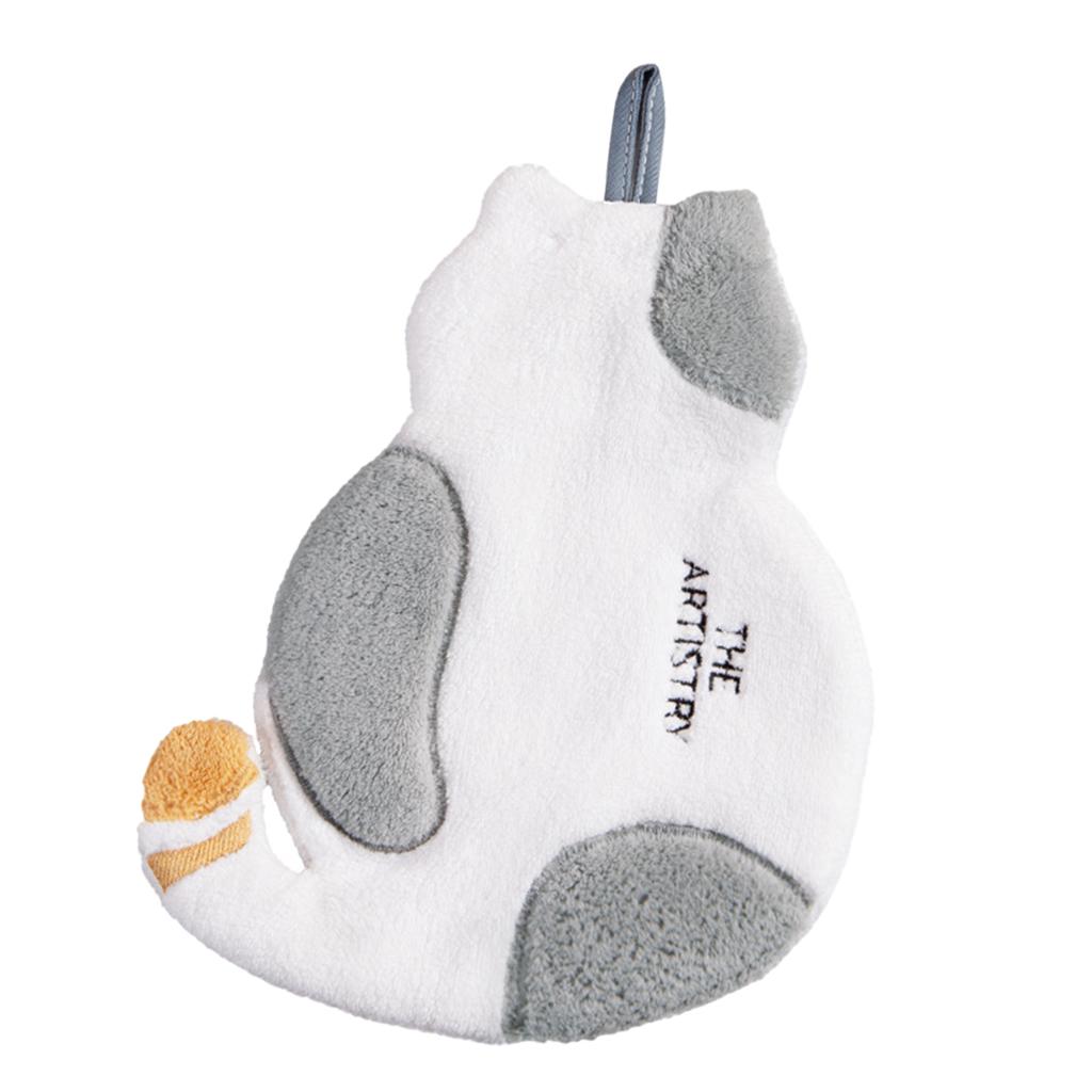 Kitchen Hand Towel Bath Washcloth Face Towels for Bathroom Grey