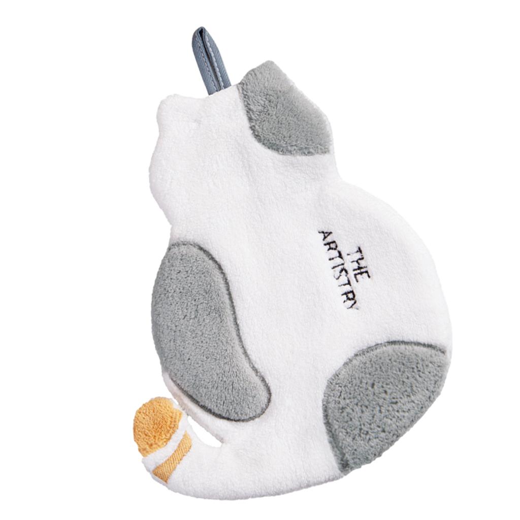 Kitchen Hand Towel Bath Washcloth Face Towels for Bathroom Grey