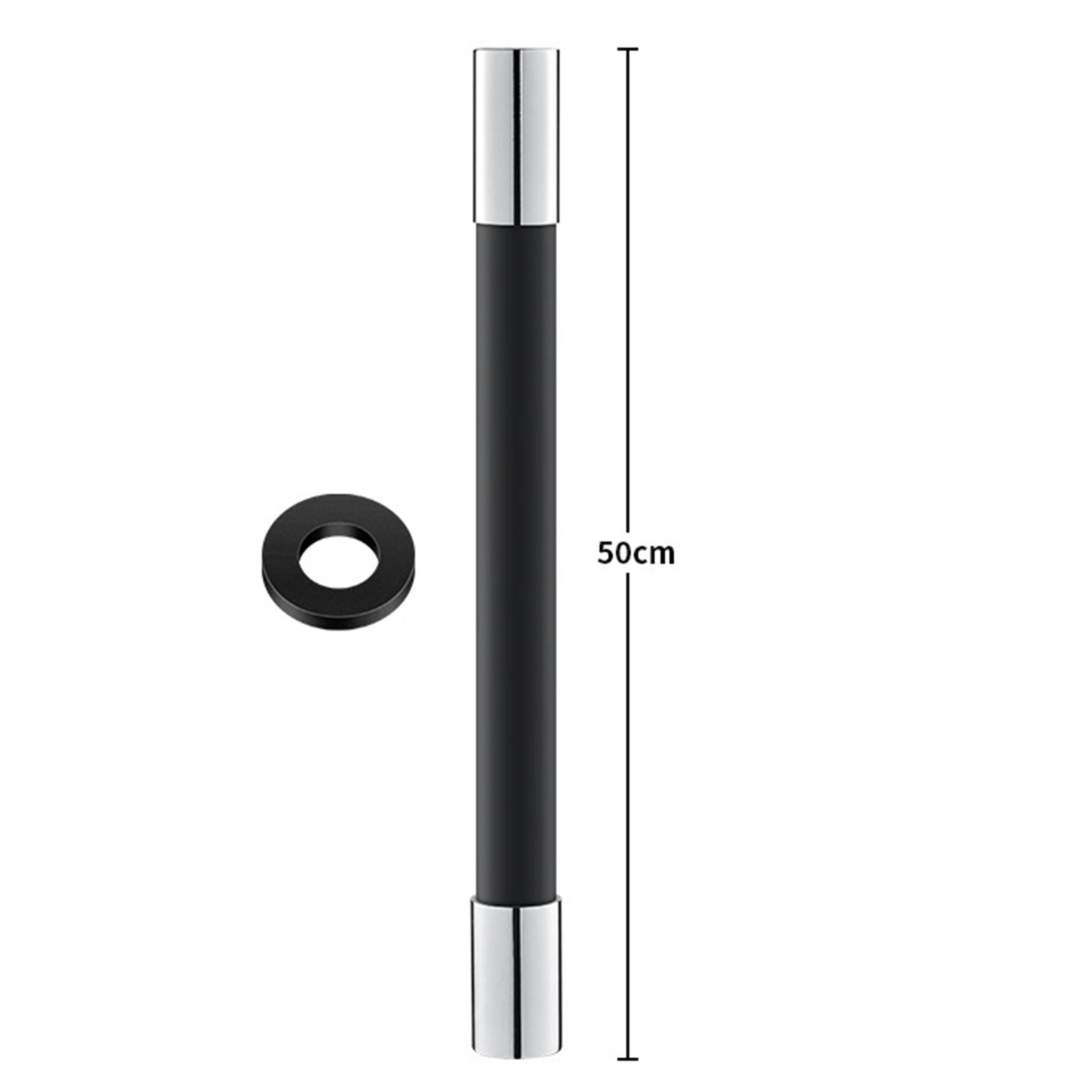 360 Rotary Faucet Extender Bendable Extension Pipe Extension Tube 50cm Black