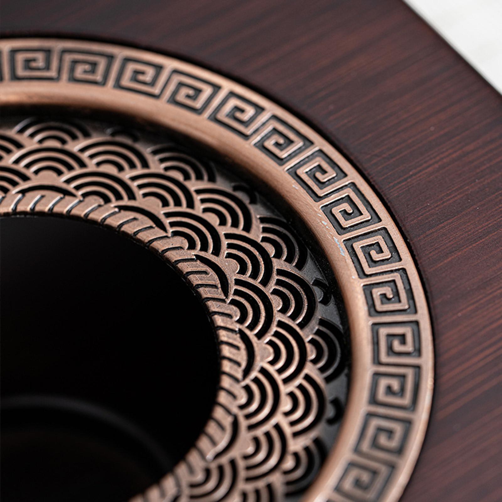 Bamboo Teapot Warmer BaseRound Hollow Frame Design Candle Holder Warmer