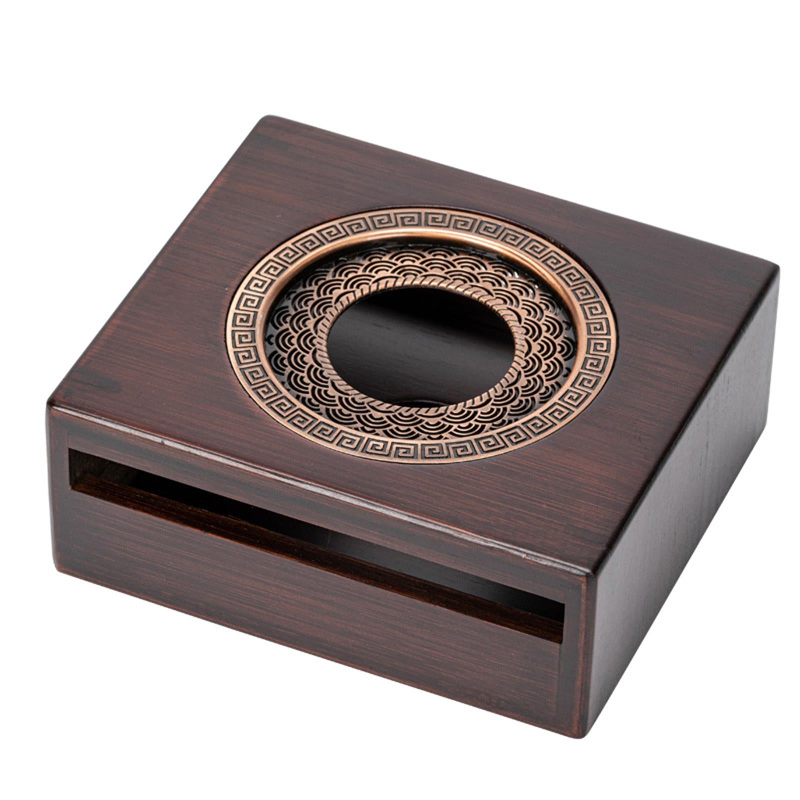 Bamboo Teapot Warmer BaseRound Hollow Frame Design Candle Holder Warmer