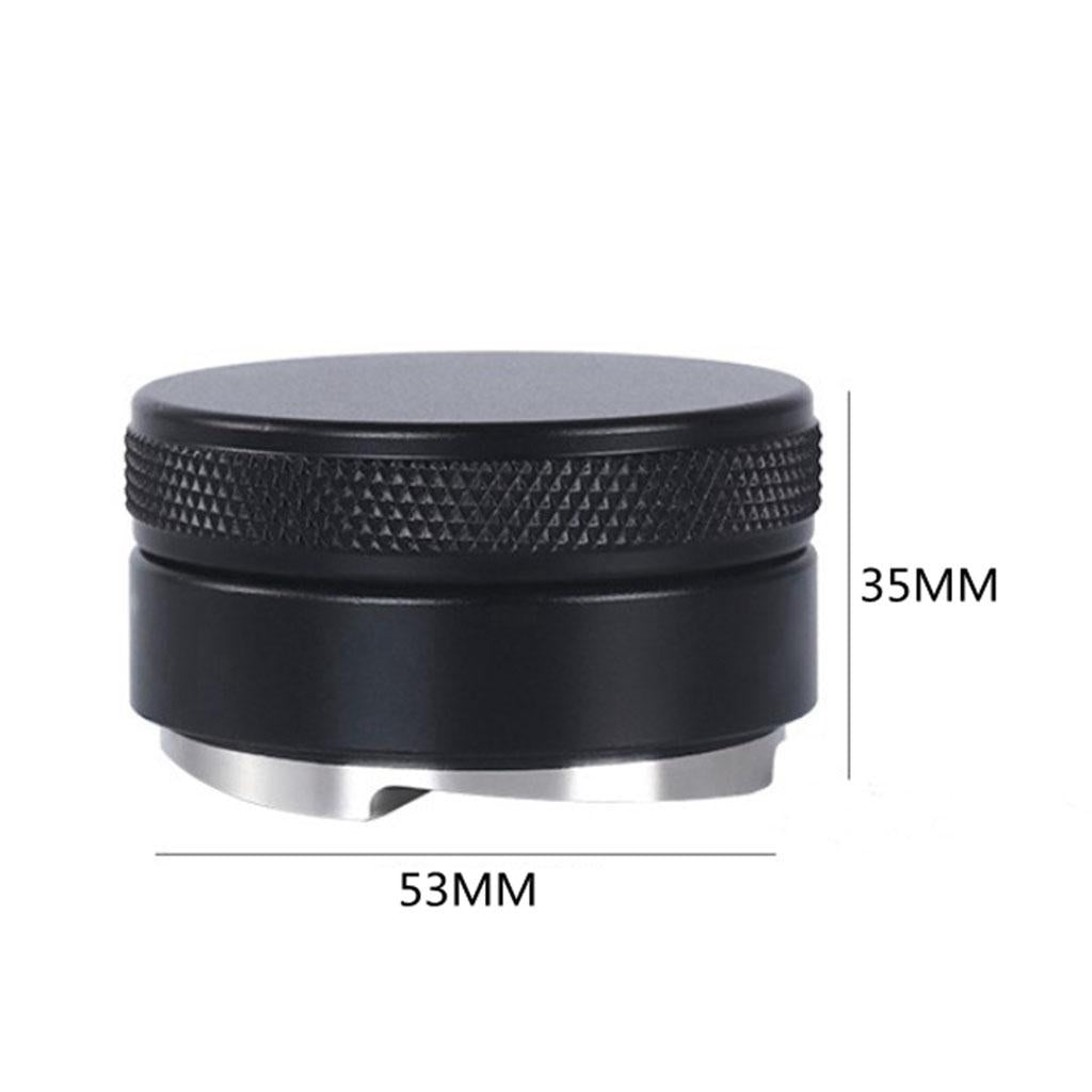 Coffee Powder Tamper Leveler Adjustable Height Easy to Clean Gifts Anti-Rust Black 53mm