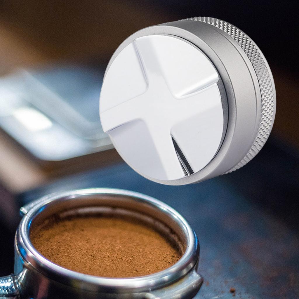 Coffee Powder Tamper Leveler Adjustable Height Easy to Clean Gifts Anti-Rust Gray 51mm