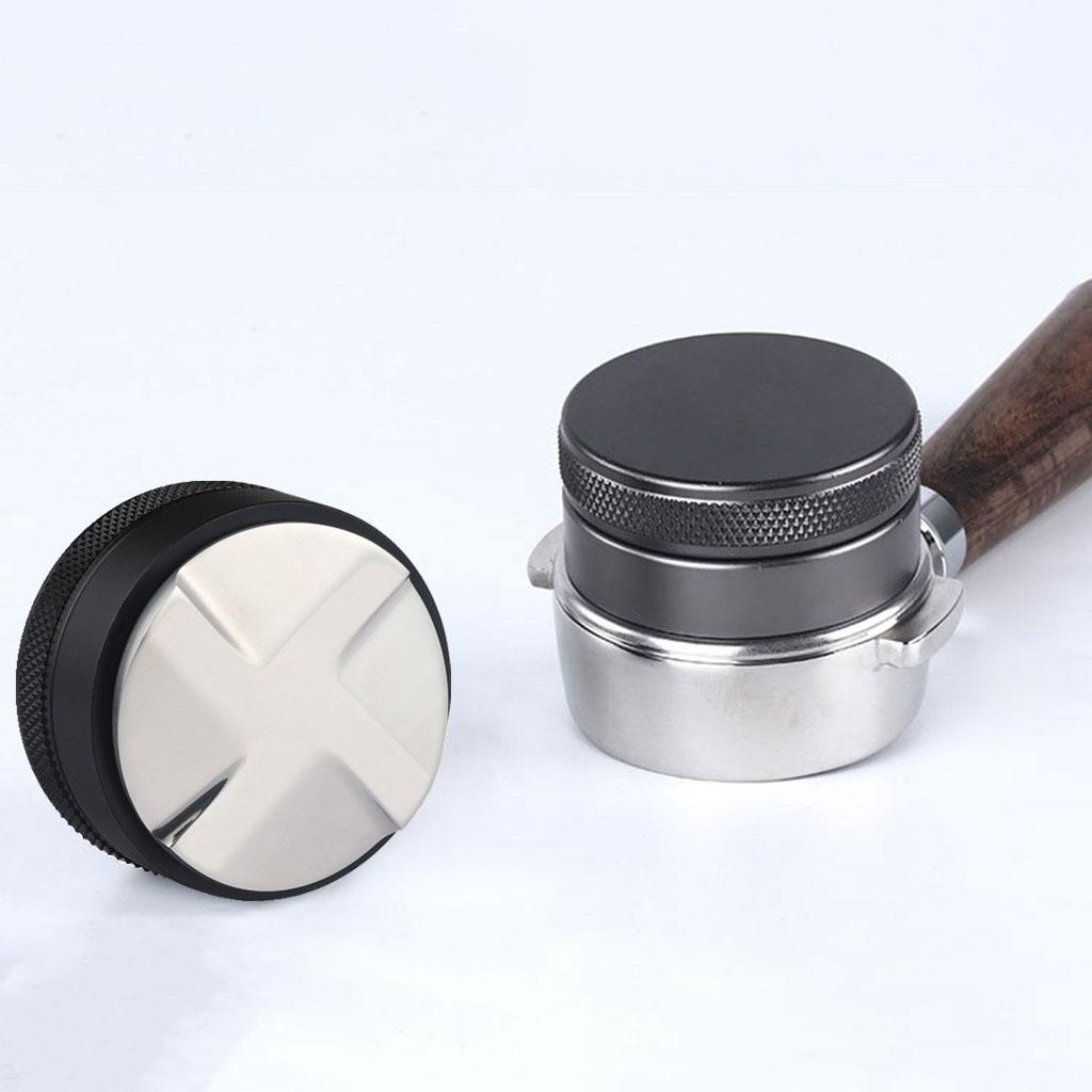 Coffee Powder Tamper Leveler Adjustable Height Easy to Clean Gifts Anti-Rust Gray 53mm
