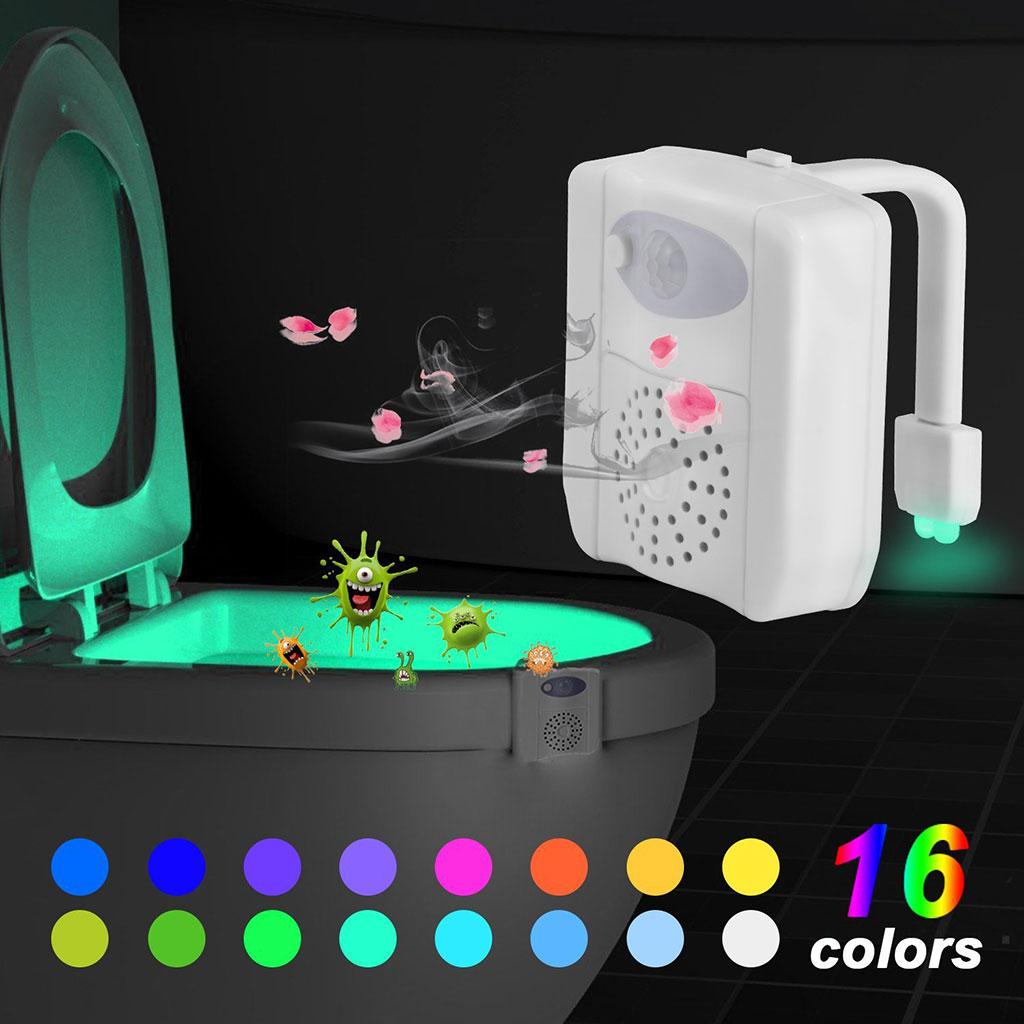 PIR Motion Sensor Toilet Light Waterproof for Home 16Leds UV Disinfect