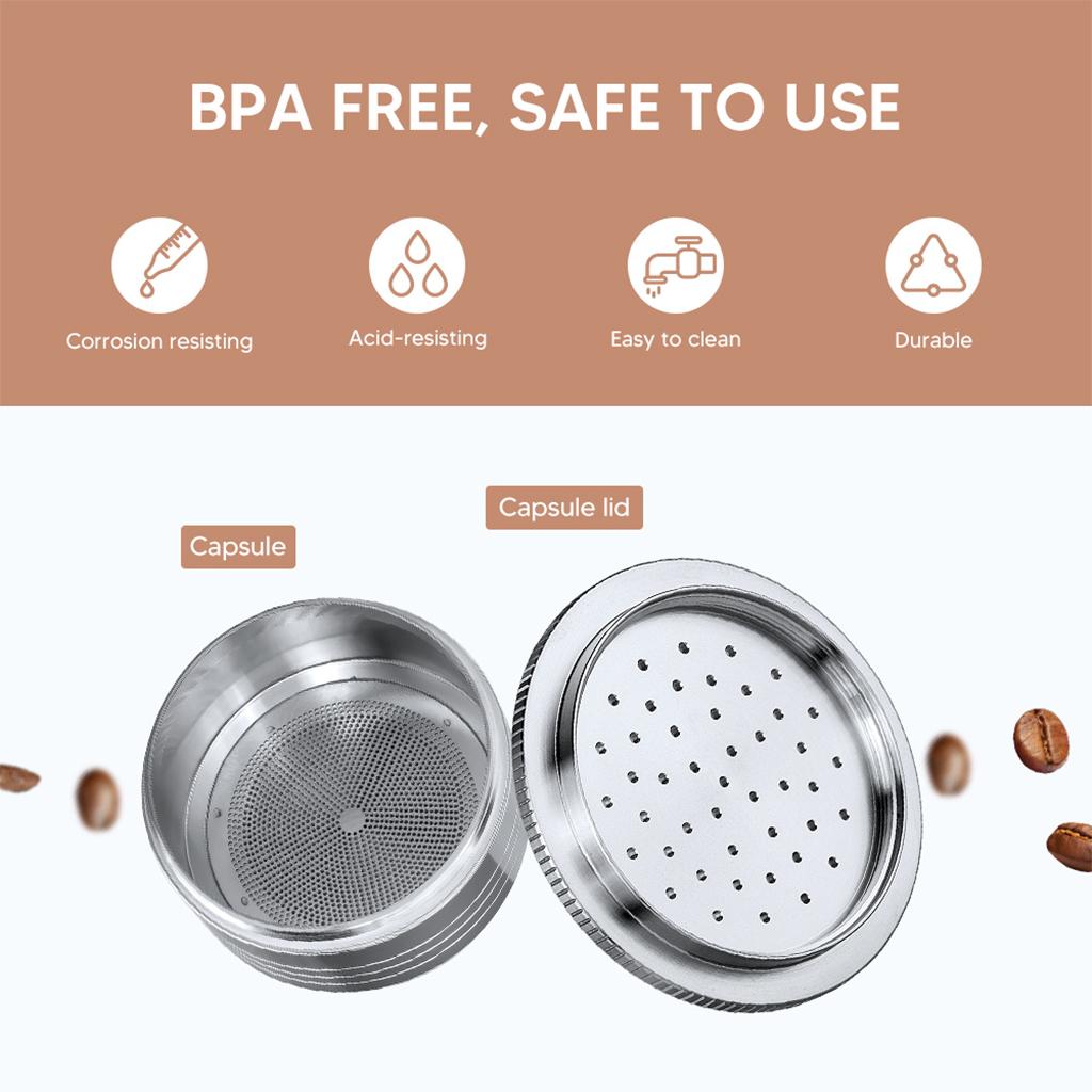 Stainless Steel Coffee Capsule Cup for Nespresso Refillable Coffee Maker