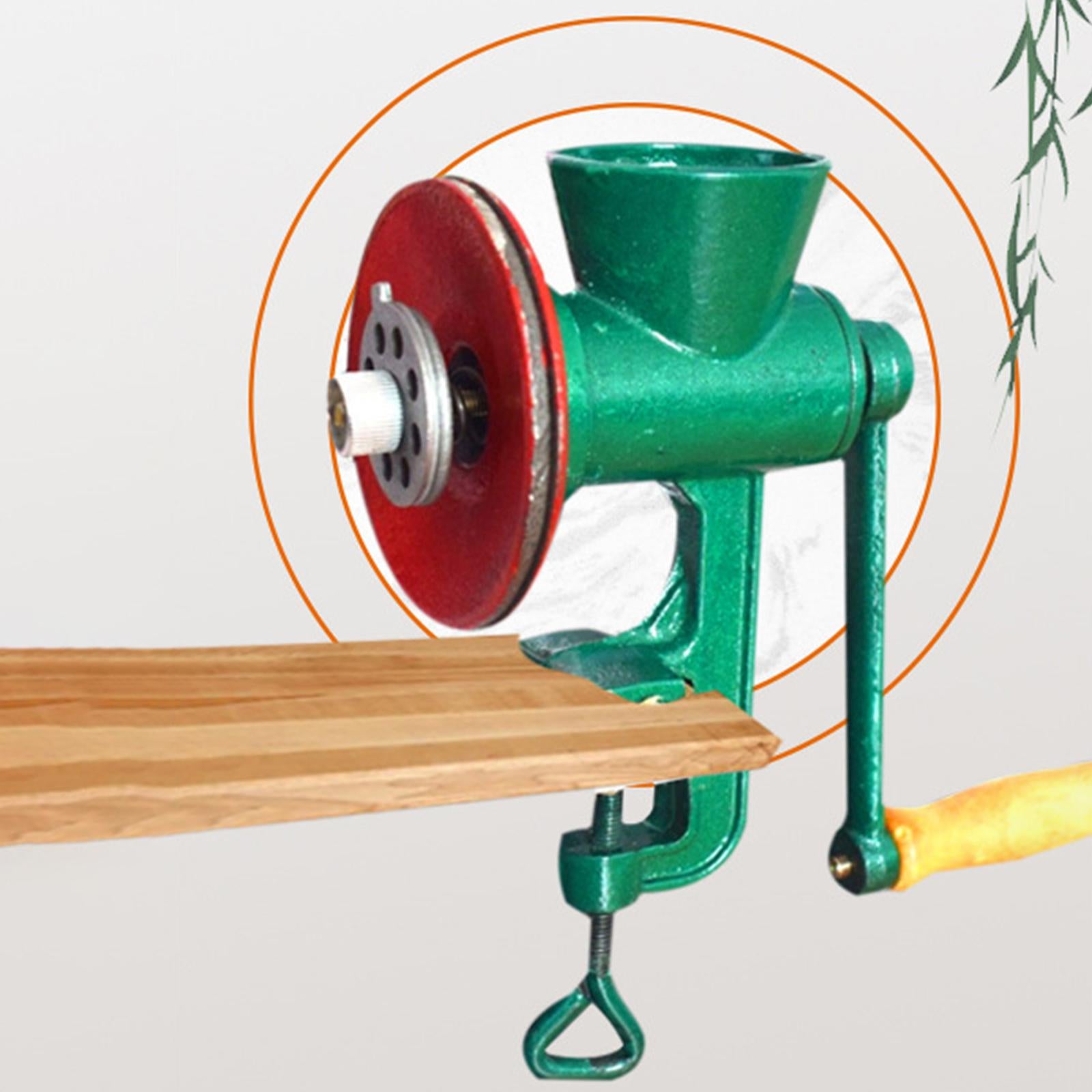 Hand Crank Grain Mill Wheat Nuts Crusher Coarseness Adjustable for Pepper