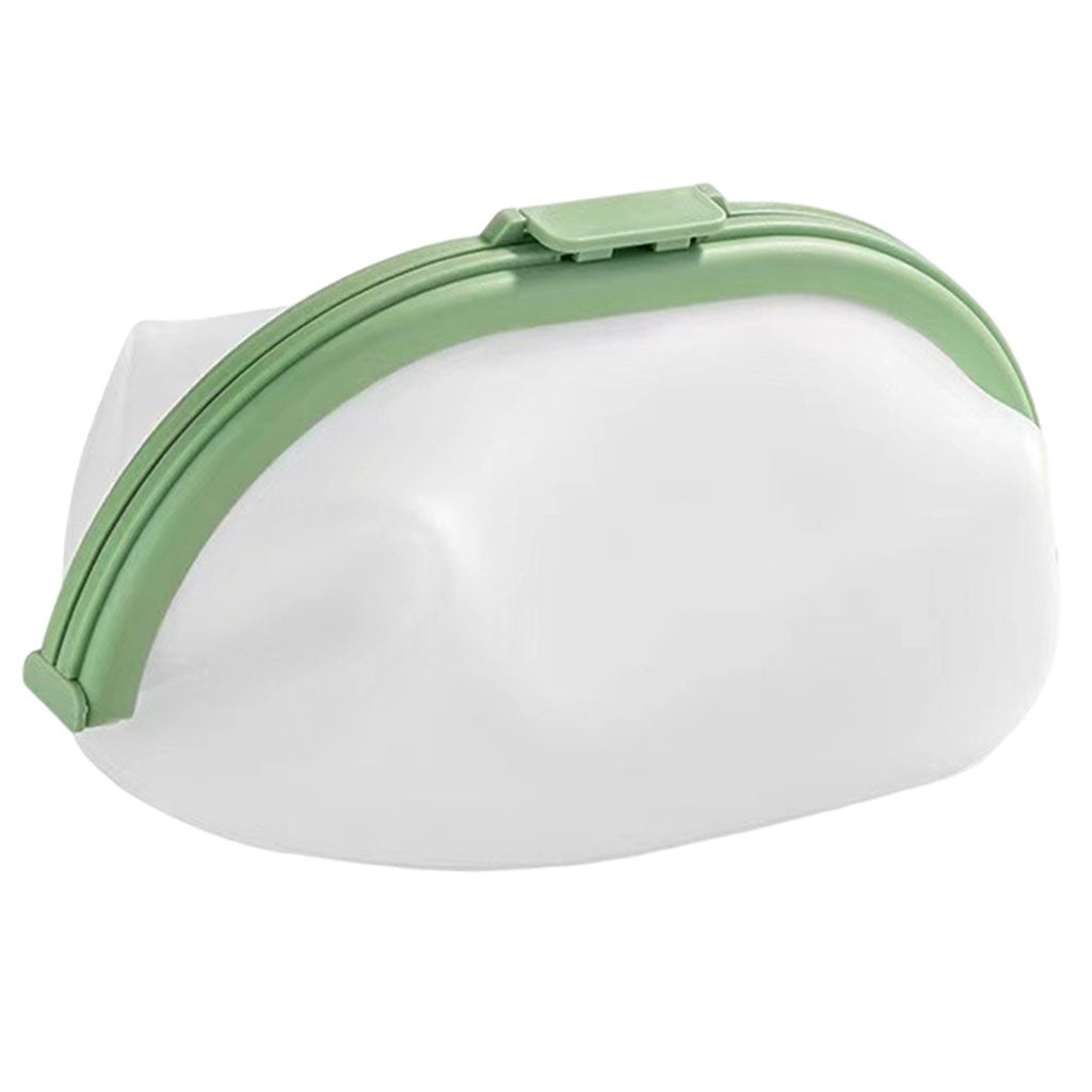 Leak-Proof Silicone Food Storage Bag Resealable for Vegetables Fruits Fridge green