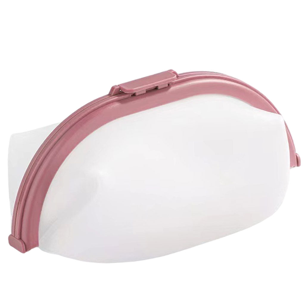 Leak-Proof Silicone Food Storage Bag Resealable for Vegetables Fruits Fridge pink