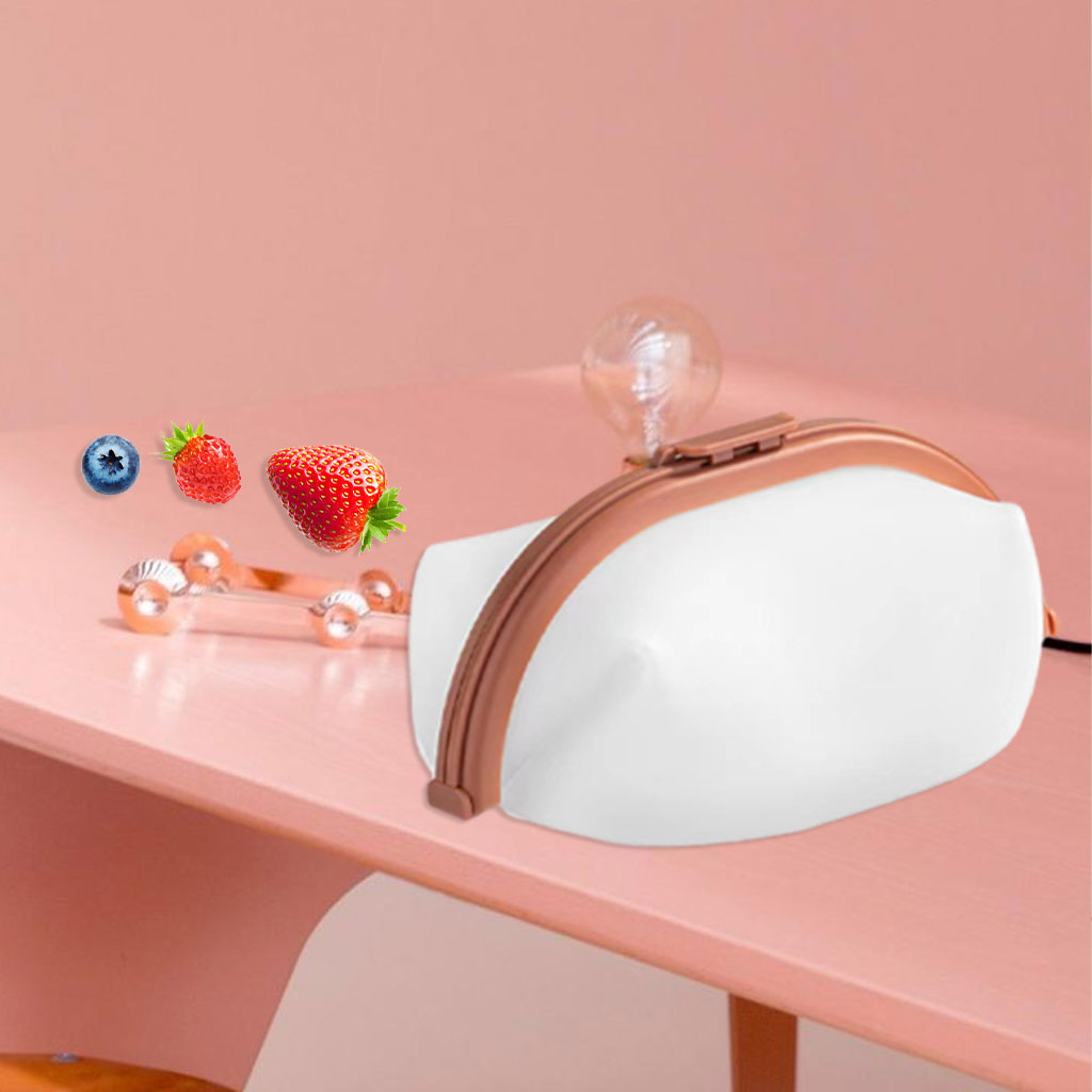 Leak-Proof Silicone Food Storage Bag Resealable for Vegetables Fruits Fridge brown
